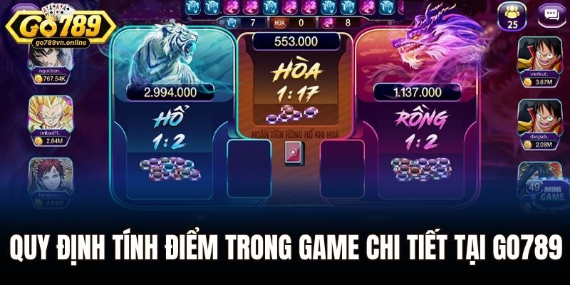 Cách Chơi Rồng Hổ – Bí Quyết Dễ Chiến Thắng Tại Go789 2 Quy định tính điểm trong game chi tiết tại Go789